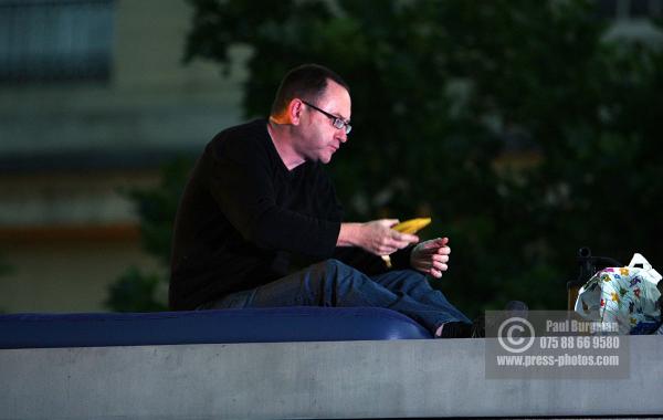 6 July 2009. Steve Roser from a scientist from  Bristol on the fourth plinth from 2100-2200hrs,