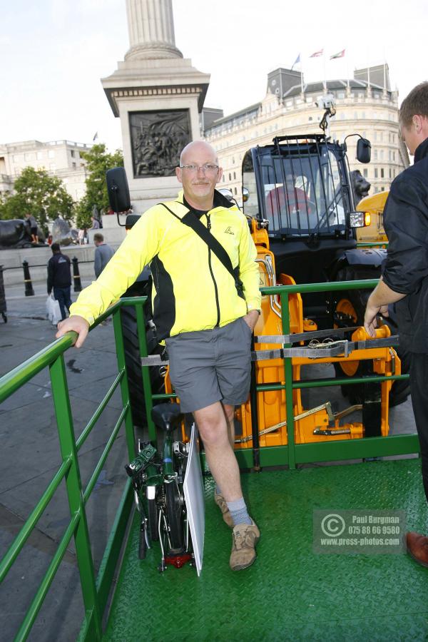 6 July 2009. Mark Korczak, on the fourth plinth from 2000-2100hrs,  Works for Leicester City Council on the Transport Development Team