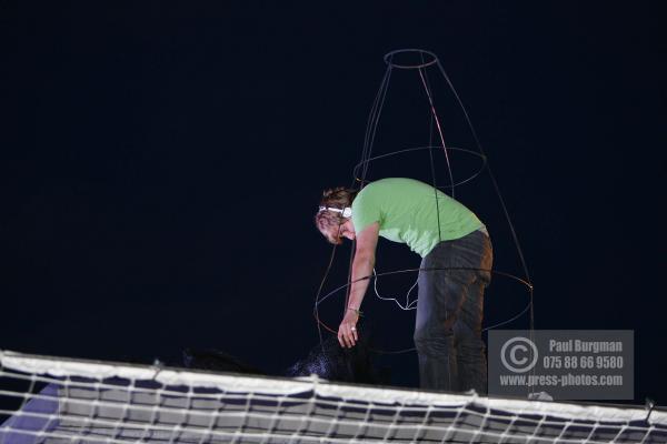 6 July 2009.Mike Longman who built himeslf into a cocoon on the fourth plinth from 2200-2300hrs,