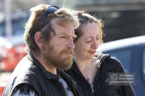 11/08/2012 Tributes arrive at Tia Sharp's grandparents house, in The Lindens, New Addington, Croydon