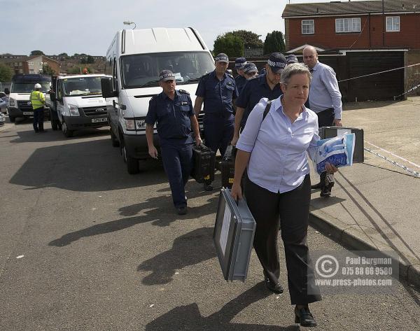 11/08/2012 Specialist Search Team arrive at Tia Sharp's grandparents house, in The Lindens, New Addington, Croydon