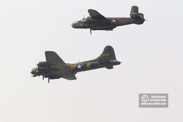 27/08/2016.Wings & Wheels, Dunsfold. The BBMF Mitchell & B17