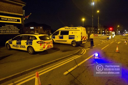 2/02/2015 Police on the scene at the Junction of Aldershot Road & Worplesdon Road, GU2 8AF