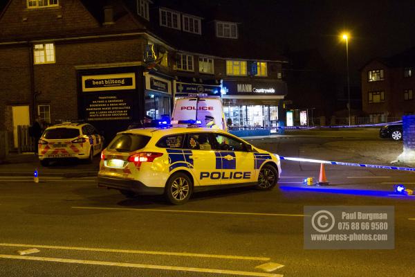 2/02/2015 Police on the scene at the Junction of Aldershot Road & Worplesdon Road, GU2 8AF