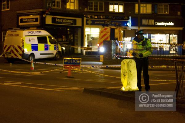 2/02/2015 Police and Forensics on the scene at the Junction of Aldershot Road & Worplesdon Road, GU2 8AF