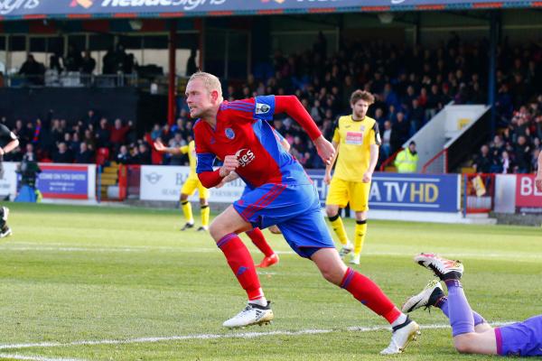 26/12/2016.  Aldershot Town v Woking FC. Scott RENDELL celebrates his First