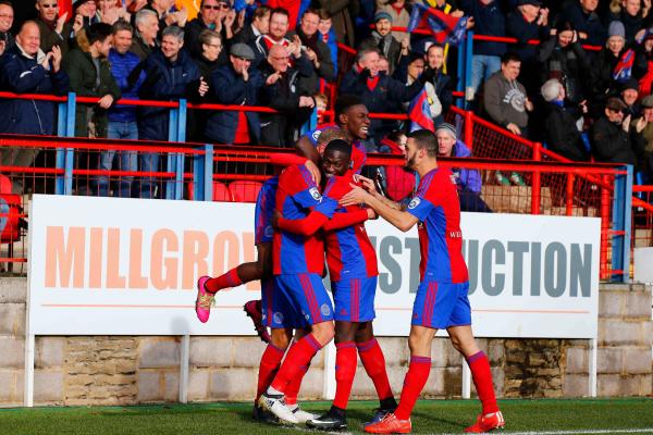 26/12/2016.  Aldershot Town v Woking FC. Scott RENDELL celebrates his First