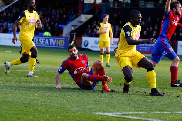 26/12/2016.  Aldershot Town v Woking FC. FENELON scores