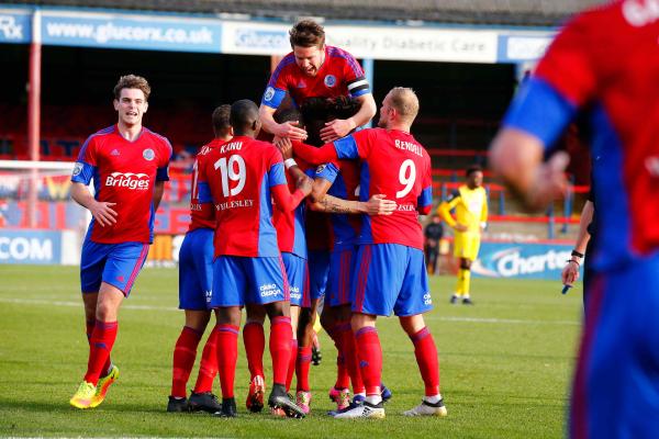 26/12/2016.  Aldershot Town v Woking FC. FENELON celebrates