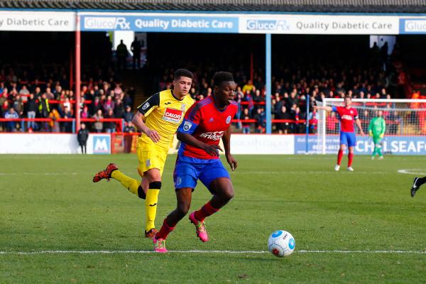 26/12/2016.  Aldershot Town v Woking FC.  MENSAH