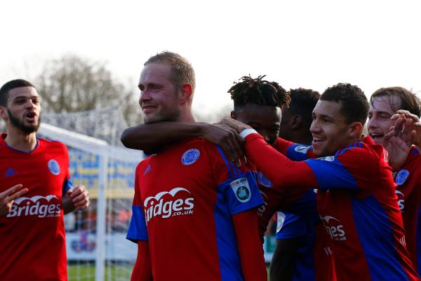 26/12/2016.  Aldershot Town v Woking FC. RENDELL celebrates Hat-Trick