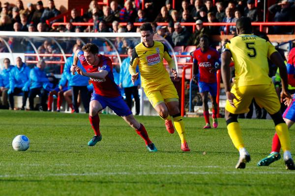 26/12/2016.  Aldershot Town v Woking FC. KELLERMAN