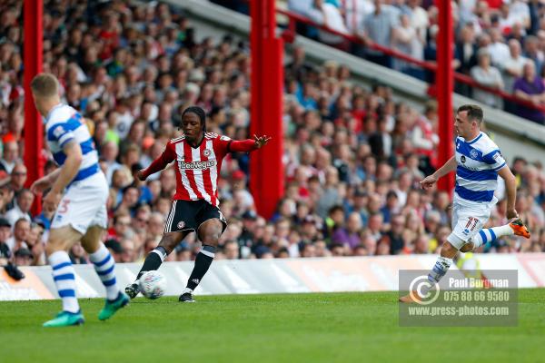 21/04/2018. Brentford v Queens Park Rangers SkyBet Championship Action from Griffin Park.  Brentford's Romaine SAWYERS