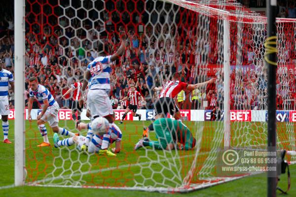 21/04/2018. Brentford v Queens Park Rangers SkyBet Championship Action from Griffin Park. Brentford's Sergi CANOS celebrate