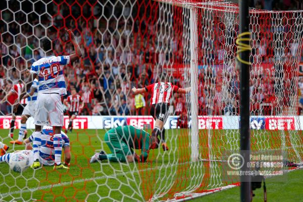 21/04/2018. Brentford v Queens Park Rangers SkyBet Championship Action from Griffin Park. Brentford's Sergi CANOS celebrate