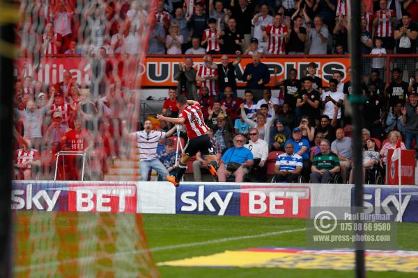 21/04/2018. Brentford v Queens Park Rangers SkyBet Championship Action from Griffin Park. Brentford's Sergi CANOS celebrate