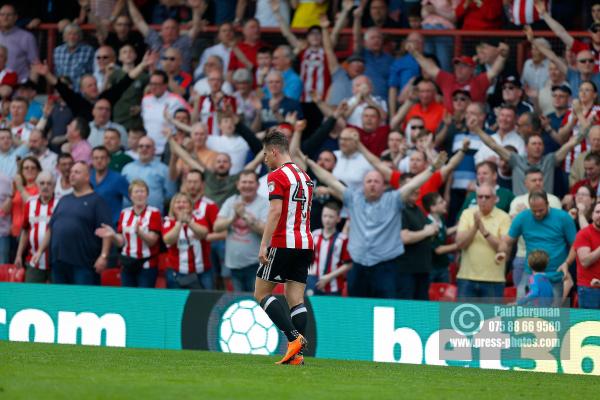 21/04/2018. Brentford v Queens Park Rangers SkyBet Championship Action from Griffin Park. Brentford's Sergi CANOS celebrate