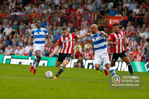 21/04/2018. Brentford v Queens Park Rangers SkyBet Championship Action from Griffin Park. Brentford's Sergi CANOS shoots