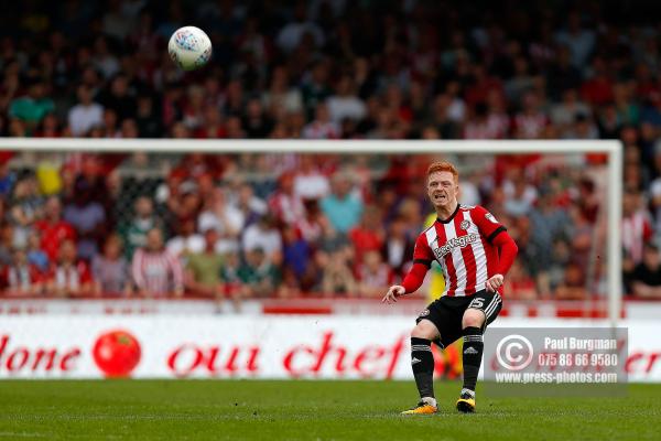 21/04/2018. Brentford v Queens Park Rangers SkyBet Championship Action from Griffin Park.  Brentford's Ryan WOODS