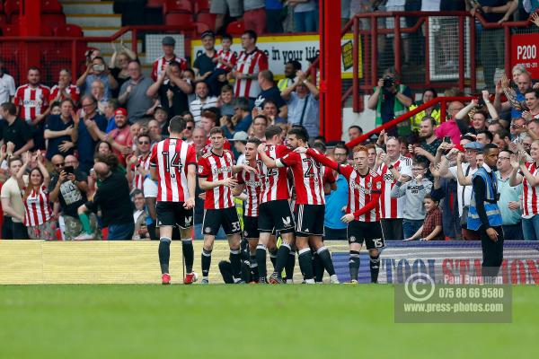 21/04/2018. Brentford v Queens Park Rangers SkyBet Championship Action from Griffin Park.  Brentford's Florian JOZEFZOON celebrates