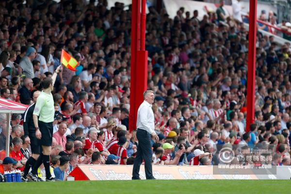 21/04/2018. Brentford v Queens Park Rangers SkyBet Championship Action from Griffin Park.  Brentford's Manager Dean SMITH