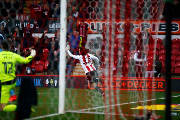 25/02/2017. Brentford FC v Rotherham United. JOTA Celebrates