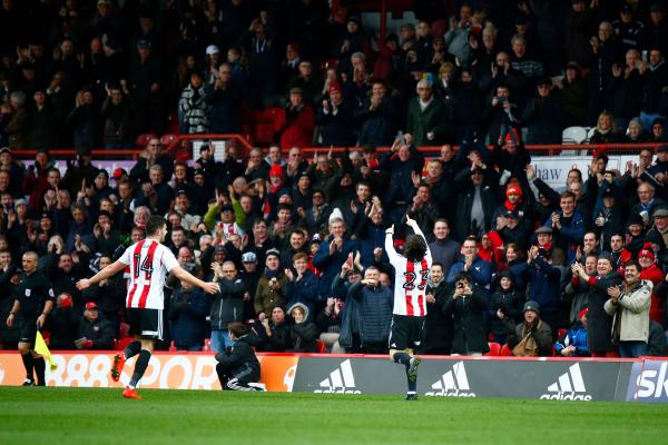 25/02/2017. Brentford FC v Rotherham United. JOTA Celebrates