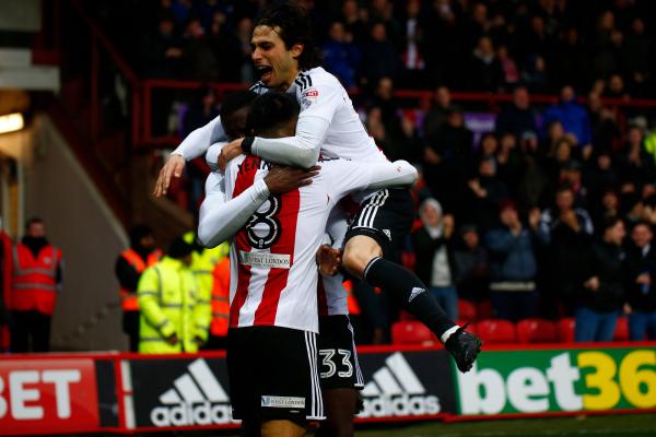 25/02/2017. Brentford FC v Rotherham United.  Nico YENNARIS celebrates.