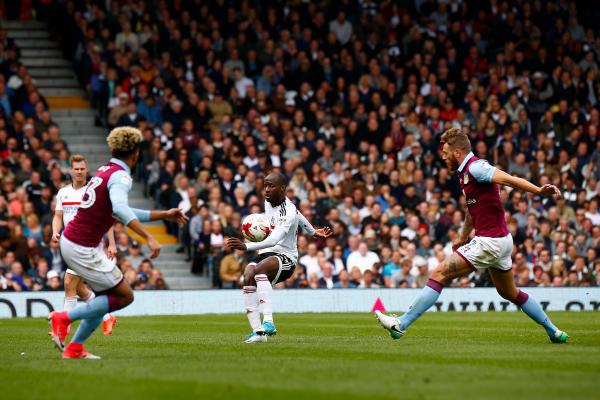 17/04/2017. Fulham FC v Aston Villa.  Match Action.  Fulham’s Sone ALUKO