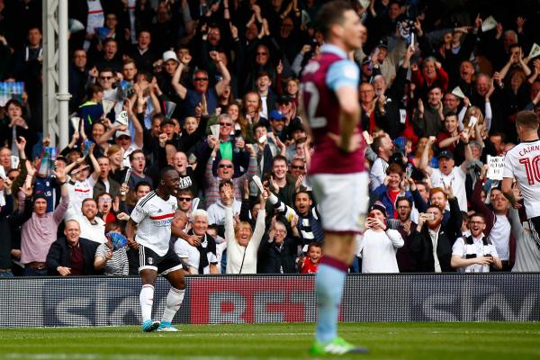 17/04/2017. Fulham FC v Aston Villa.  Match Action. Fulham’s NEESKENS KEBANO celebrates