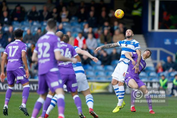 17/02/2018. Queens Park Rangers v Bolton Wanderers. SkyBet Championship Action from Loftus Road. QPR’s Joel LYNCH