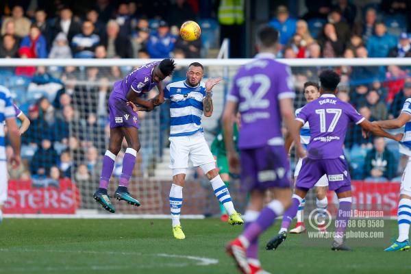 17/02/2018. Queens Park Rangers v Bolton Wanderers. SkyBet Championship Action from Loftus Road.
QPR’s Joel LYNCH