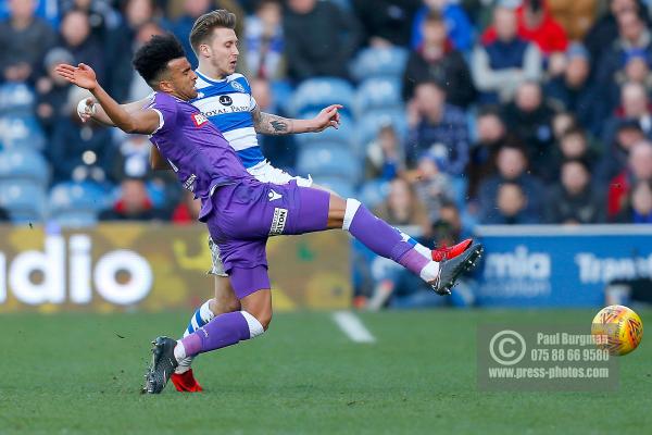 17/02/2018. Queens Park Rangers v Bolton Wanderers. SkyBet Championship Action from Loftus Road.
QPR’s Luke FREEMAN