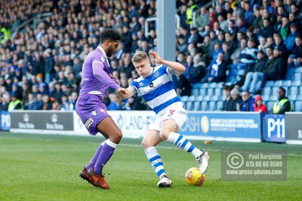 17/02/2018. Queens Park Rangers v Bolton Wanderers. SkyBet Championship Action from Loftus Road. QPR’s Jake BIDWELL