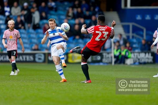 10/03/2018. Queens Park Rangers v Sunderland. Action from the SkyBet Championship at Loftus Road.  QPR’s Luke FREEMAN