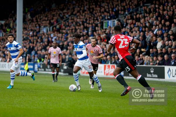 10/03/2018. Queens Park Rangers v Sunderland. Action from the SkyBet Championship at Loftus Road.  QPR’s Eberechi EZE
