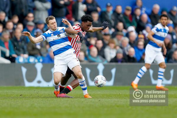 10/03/2018. Queens Park Rangers v Sunderland. Action from the SkyBet Championship at Loftus Road.  QPR’s Luke FREEMAN