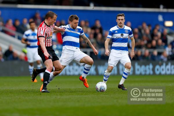 10/03/2018. Queens Park Rangers v Sunderland. Action from the SkyBet Championship at Loftus Road.  QPR’s Luke FREEMAN & QPR’s Jack ROBINSON