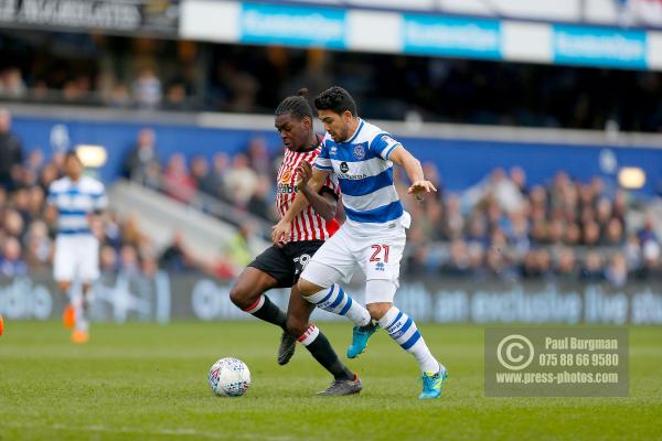 10/03/2018. Queens Park Rangers v Sunderland. Action from the SkyBet Championship at Loftus Road.  QPR’s Massimo LUONGO