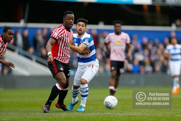 10/03/2018. Queens Park Rangers v Sunderland. Action from the SkyBet Championship at Loftus Road.  QPR’s Massimo LUONGO