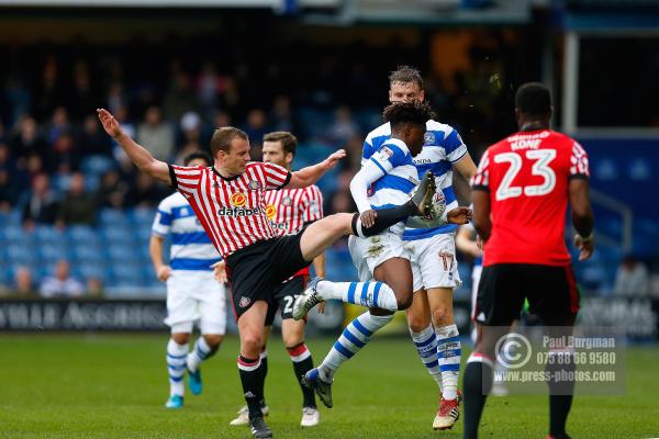 10/03/2018. Queens Park Rangers v Sunderland. Action from the SkyBet Championship at Loftus Road.  QPR’s Eberechi EZE & QPR’s Matt SMITH