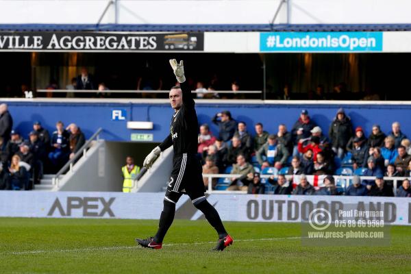 10/03/2018. Queens Park Rangers v Sunderland. Action from the SkyBet Championship at Loftus Road.  Sunderland’s Goalkeeper Lee CAMP waves at QPR fans