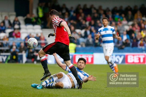 10/03/2018. Queens Park Rangers v Sunderland. Action from the SkyBet Championship at Loftus Road.  QPR’s Massimo LUONGO