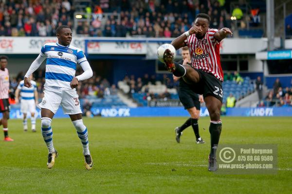 10/03/2018. Queens Park Rangers v Sunderland. Action from the SkyBet Championship at Loftus Road.  QPR’s Bright OSAYI-SAMUEL