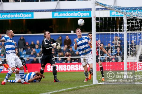 10/03/2018. Queens Park Rangers v Sunderland. Action from the SkyBet Championship at Loftus Road.  QPR’s Matt SMITH's goal ruled off side