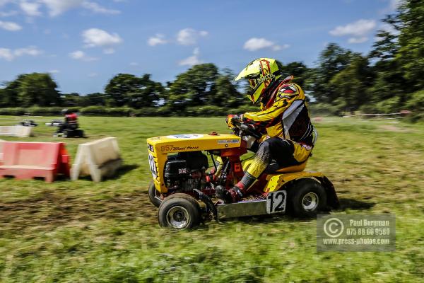 22/06/2019/ Action from the British Lawn Mower Racing Event in Newdigate, Surrey