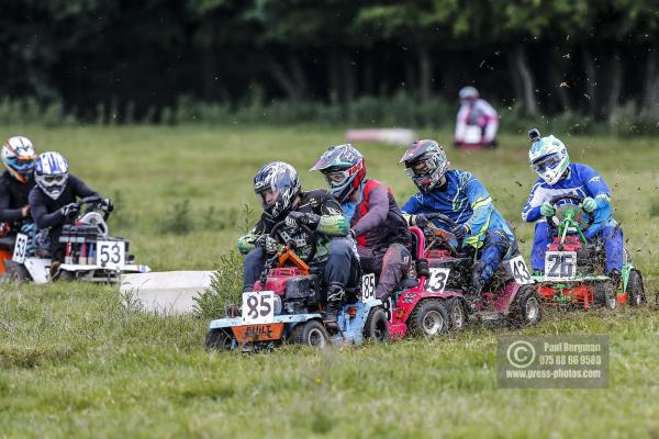 22/06/2019/ Action from the British Lawn Mower Racing Event in Newdigate, Surrey