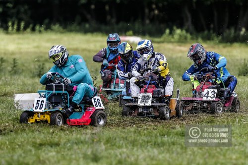 22/06/2019/ Action from the British Lawn Mower Racing Event in Newdigate, Surrey