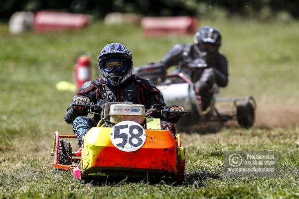 22/06/2019/ Action from the British Lawn Mower Racing Event in Newdigate, Surrey