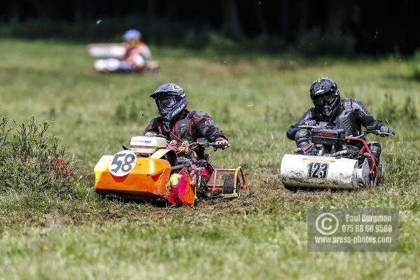 22/06/2019/ Action from the British Lawn Mower Racing Event in Newdigate, Surrey